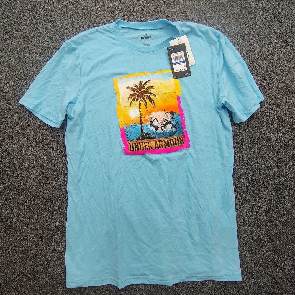 New Under Armour "In the Shade" Short Sleeve Boy's T-Shirt Size Youth XL